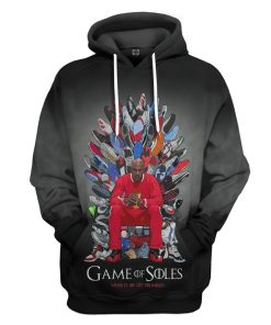 Gearhuman 3D Michael Jordan Sneaker Throne Custom Hoodie Apparel GT16093 3D Custom Fleece Hoodies Hoodie S 