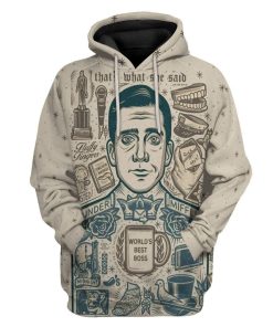 Gearhuman 3D Michael Scott The Office Custom Hoodie Apparel GW13073 3D Custom Fleece Hoodies Hoodie S