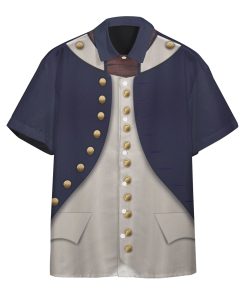 Gearhuman 3D Midshipman 1806 Napoleonic Wars British Navy Custom Short Sleeve Shirt GV171142 Short Sleeve Shirt Short Sleeve Shirt S 