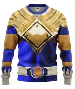 Gearhuman 3D Mighty Morphin Blue 2 Power Rangers Custom Sweatshirt Apparel GN01103 Sweatshirt Sweatshirt S 