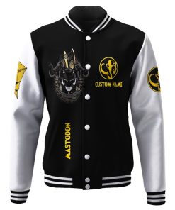 Gearhuman 3D Mighty Morphin Power Ranger Black Custom Name Baseball Jacket GK20019 Baseball Jacket 