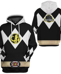 Gearhuman 3D Mighty Morphin Power Ranger Black Tshirt Hoodie Apparel GK190113 3D Apparel 
