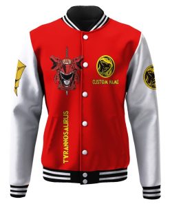 Gearhuman 3D Mighty Morphin Power Ranger Red Custom Name Baseball Jacket GK200112 Baseball Jacket 
