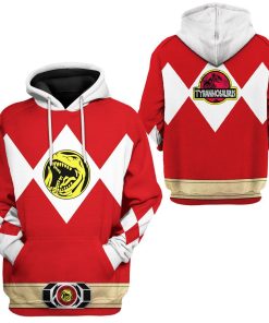 Gearhuman 3D Mighty Morphin Power Ranger Red Tshirt Hoodie Apparel GK190110 3D Apparel 