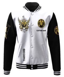 Gearhuman 3D Mighty Morphin Power Ranger White Custom Name Baseball Jacket GK200111 Baseball Jacket Baseball Jacket XS 