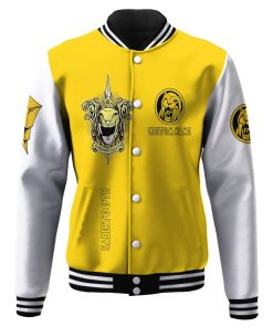 Gearhuman 3D Mighty Morphin Power Ranger Yellow Custom Name Baseball Jacket GK200113 Baseball Jacket Baseball Jacket XS 