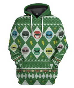 Gearhuman 3D Mighty Morphin Power Rangers Custom Tshirt Hoodie Apparel CW18118 3D Apparel Hoodie S 