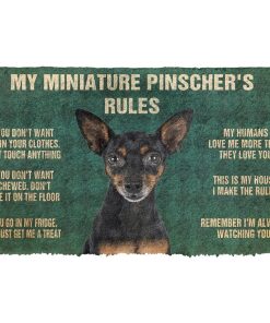 Gearhuman 3D Miniature Pinscher's Rules Doormat GK250129 Doormat