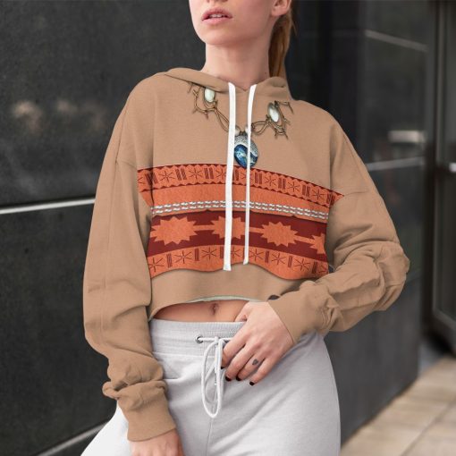 Gearhuman 3D Moana Princess Custom Crop Hoodie CC08128 Crop Hoodie