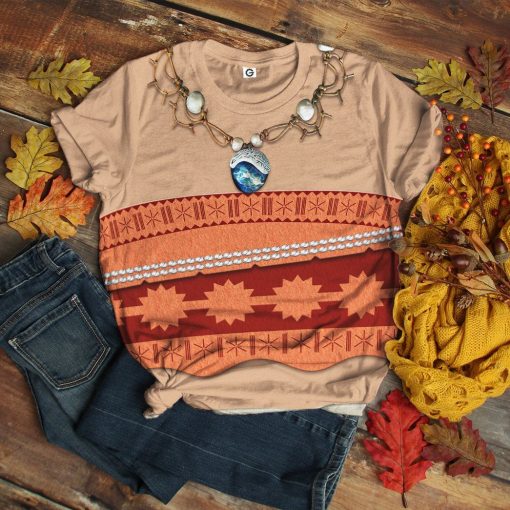 Gearhuman 3D Moana Princess Custom Tshirt Hoodie Appreal CC24114 3D Apparel