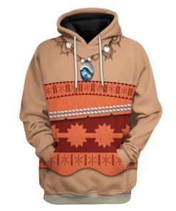 Gearhuman 3D Moana Princess Custom Tshirt Hoodie Appreal CC24114 3D Apparel Hoodie S 