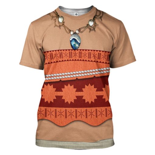 Gearhuman 3D Moana Princess Custom Tshirt Hoodie Appreal CC24114 3D Apparel T-Shirt S