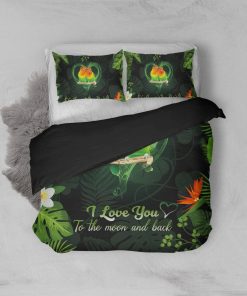 Gearhuman 3D Moon And Back Parrot Custom Bedding Set GB12013 Bedding Set Twin 3PCS 