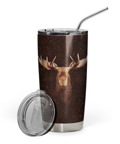 Gearhuman 3D Moose Hunting Custom Design Vacuum Insulated Tumbler GB061112 Tumbler Short 20oz 