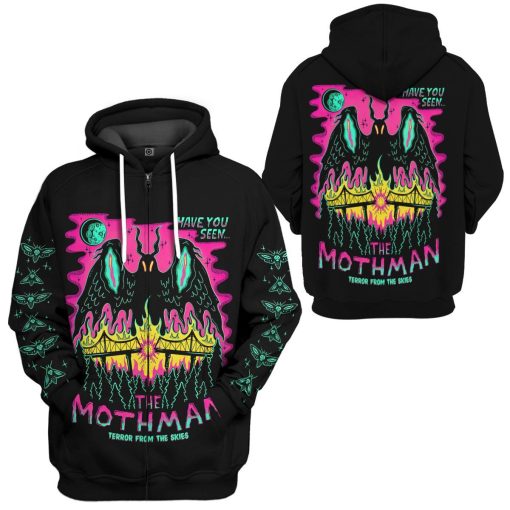 Gearhuman 3D Mothman Custom Hoodie Apparel GV090912 3D Custom Fleece Hoodies