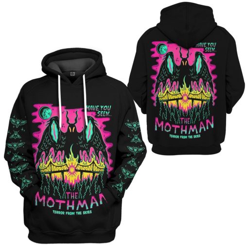 Gearhuman 3D Mothman Custom Hoodie Apparel GV090912 3D Custom Fleece Hoodies