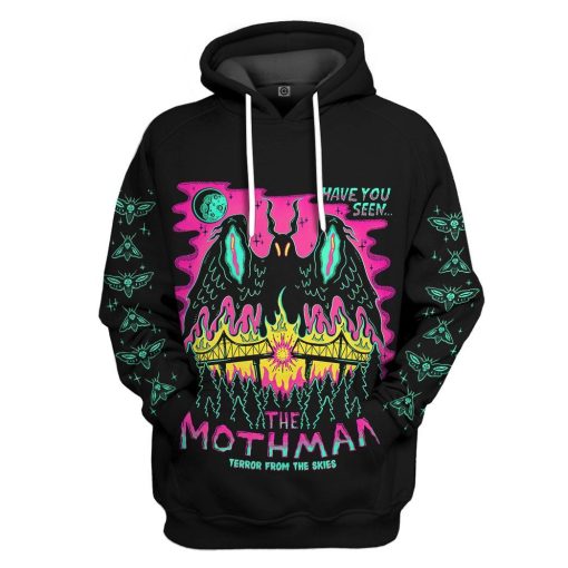 Gearhuman 3D Mothman Custom Hoodie Apparel GV090912 3D Custom Fleece Hoodies Hoodie S