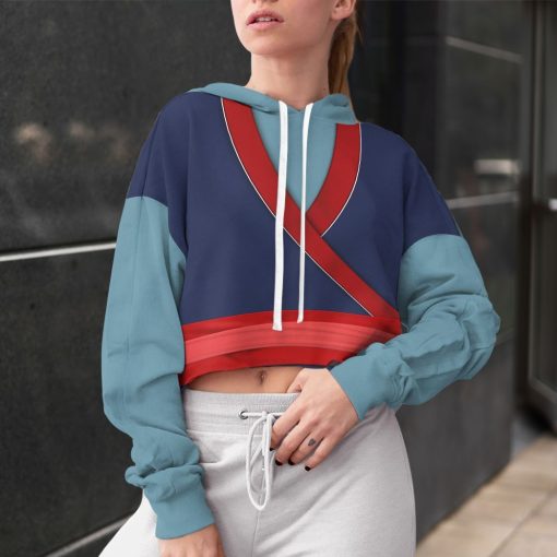 Gearhuman 3D Mulan Princess Custom Crop Hoodie CC08123 Crop Hoodie