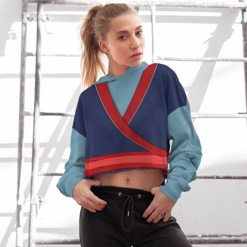 Gearhuman 3D Mulan Princess Custom Crop Hoodie CC08123 Crop Hoodie Crop Hoodie S