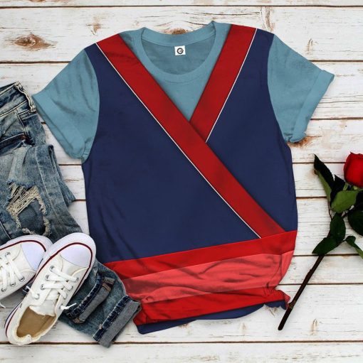 Gearhuman 3D Mulan Princess Custom Tshirt Hoodie Appreal CC24112 3D Apparel