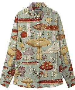 Gearhuman 3D Mushroom Linen Shirt For Woman GV300915 Linen Shirt Linen Shirt S 
