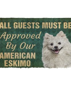 Gearhuman 3D Must Be Approved By Our American Eskimo Custom Doormat GW27015 Doormat Doormat S(15,8''x23,6'')