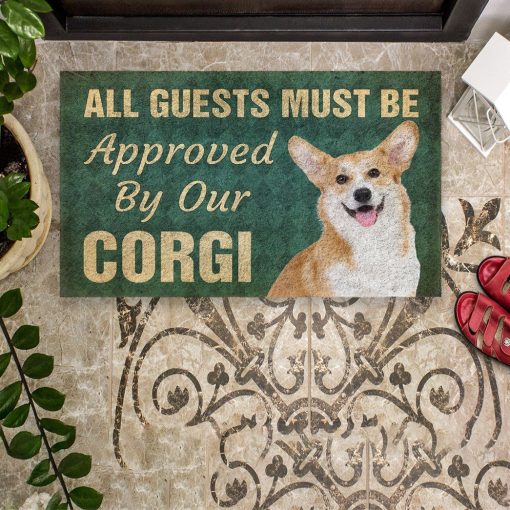 Gearhuman 3D Must Be Approved By Our Corgi Custom Doormat GW270131 Doormat