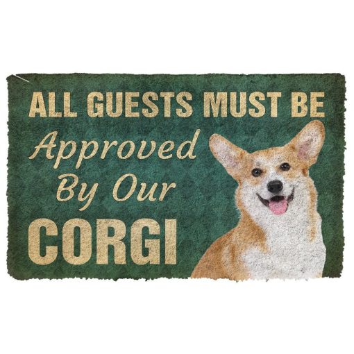 Gearhuman 3D Must Be Approved By Our Corgi Custom Doormat GW270131 Doormat Doormat S(15,8''x23,6'')