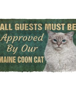 Gearhuman 3D Must Be Approved By Our Maine Coon Cat Custom Doormat GW29014 Doormat Doormat S(15,8''x23,6'')