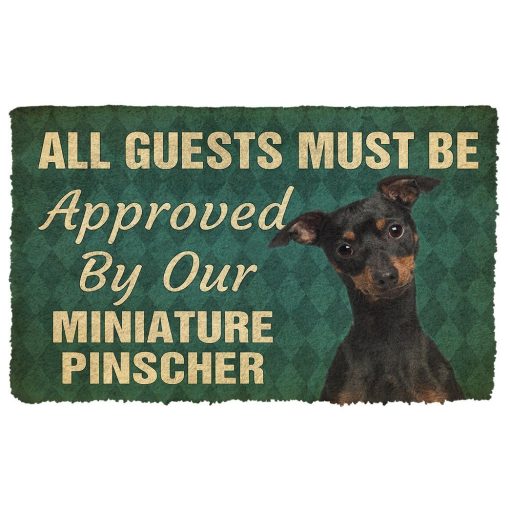 Gearhuman 3D Must Be Approved By Our Miniature Pinscher Custom Doormat GW270118 Doormat Doormat S(15,8''x23,6'')