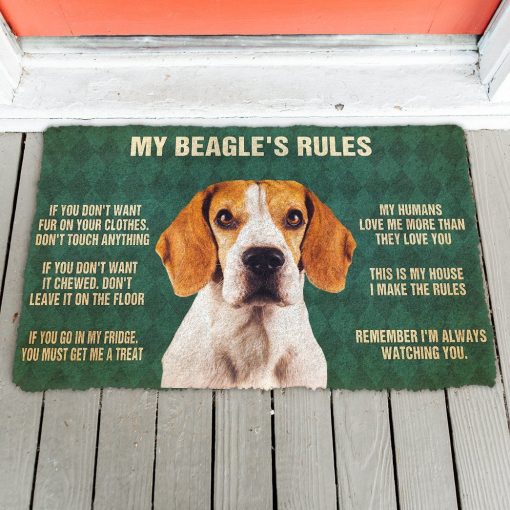 Gearhuman 3D My Beagle's Rules Doormat GK280131 Doormat