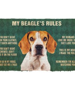 Gearhuman 3D My Beagle's Rules Doormat GK280131 Doormat Doormat S(15,8''x23,6'')