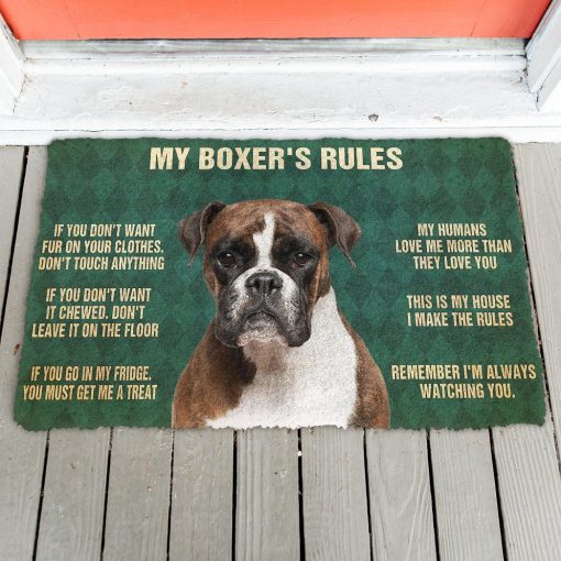 Gearhumans 3D My Boxer's Rules Doormat 7 Gearhuman 3D My Boxer's Rules Doormat GK280127 Doormat