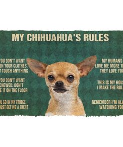 Gearhuman 3D My Chihuahua's Rules Doormat GK280126 Doormat Doormat S(15,8''x23,6'')