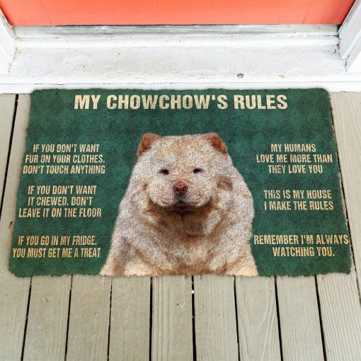 Gearhuman 3D My ChowChow's Rules Doormat GK280136 Doormat