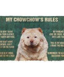 Gearhuman 3D My ChowChow's Rules Doormat GK280136 Doormat Doormat S(15,8''x23,6'')