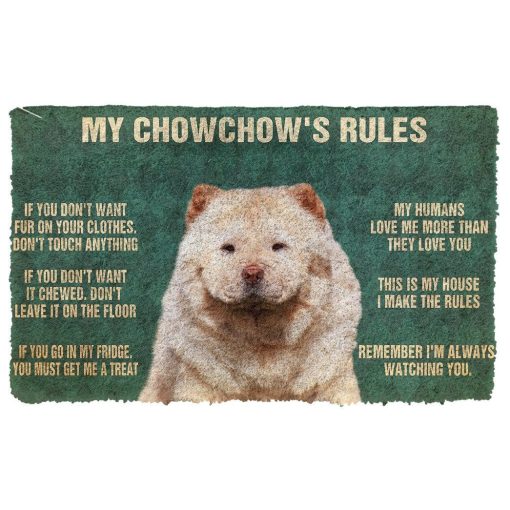 Gearhuman 3D My ChowChow's Rules Doormat GK280136 Doormat Doormat S(15,8''x23,6'')