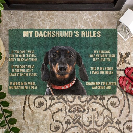 Gearhuman 3D My Dachshund's Rules Doormat GK280132 Doormat