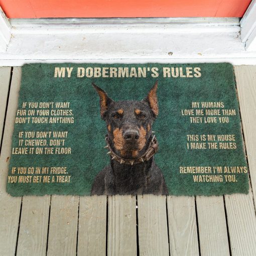 Gearhuman 3D My Doberman's Rules Doormat GK280139 Doormat