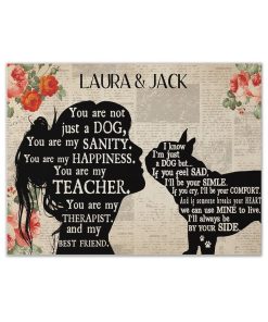 Gearhuman 3D My French Bulldog My Best Friend Custom Name Canvas GW26019 Canvas 1 Piece Non Frame M