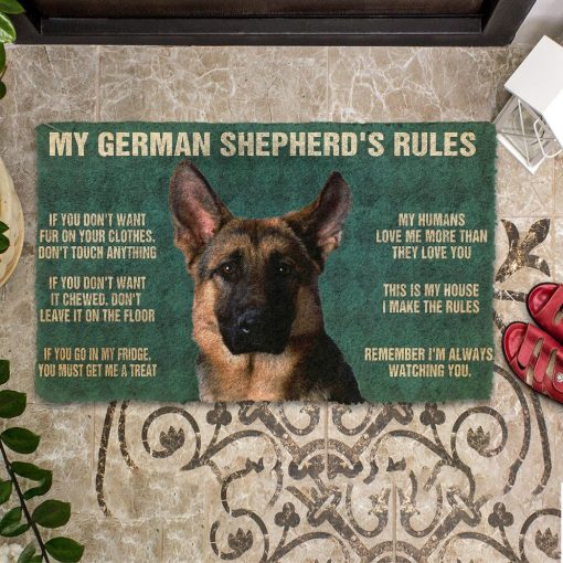 Gearhuman 3D My German Shepherd's Rules Doormat GK280130 Doormat