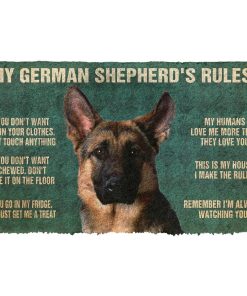 Gearhuman 3D My German Shepherd's Rules Doormat GK280130 Doormat Doormat S(15,8''x23,6'')