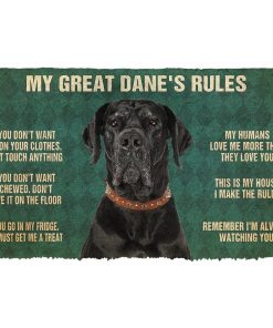 Gearhuman 3D My Great Dane's Rules Doormat GK280138 Doormat Doormat S(15,8''x23,6'')