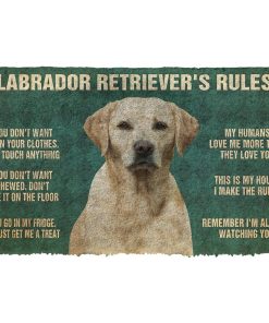Gearhuman 3D My Labrador Retriever's Rules Doormat GK280137 Doormat Doormat S(15,8''x23,6'')