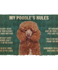 Gearhuman 3D My Poodle's Rules Doormat GK280135 Doormat Doormat S(15,8''x23,6'')