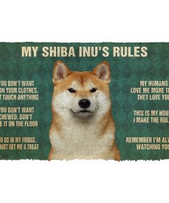 Gearhuman 3D My Shiba Inu's Rules Doormat GK280140 Doormat Doormat S(15,8''x23,6'')