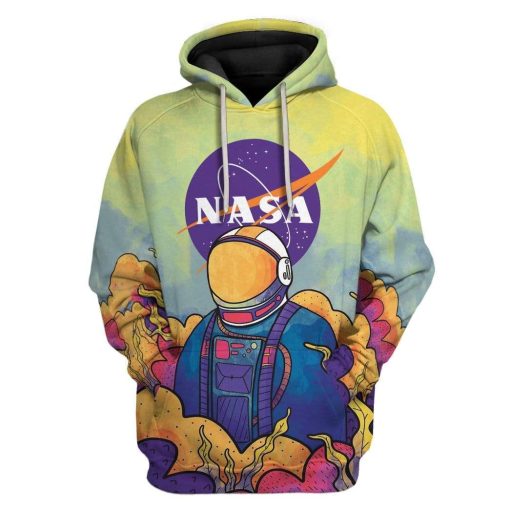 Gearhumans 3D Nasa Astronaut Custom Hoodie Apparel 1 Gearhuman 3D Nasa Astronaut Custom Hoodie Apparel GH24025 3D Custom Fleece Hoodies Hoodie S