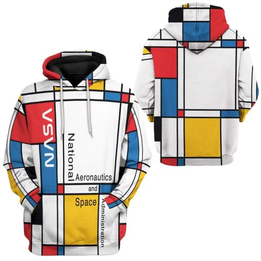 Gearhuman 3D Nasa Bauhaus Custom Hoodie Apparel GN18081 3D Custom Fleece Hoodies