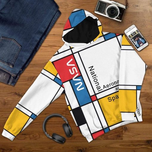 Gearhuman 3D Nasa Bauhaus Custom Hoodie Apparel GN18081 3D Custom Fleece Hoodies