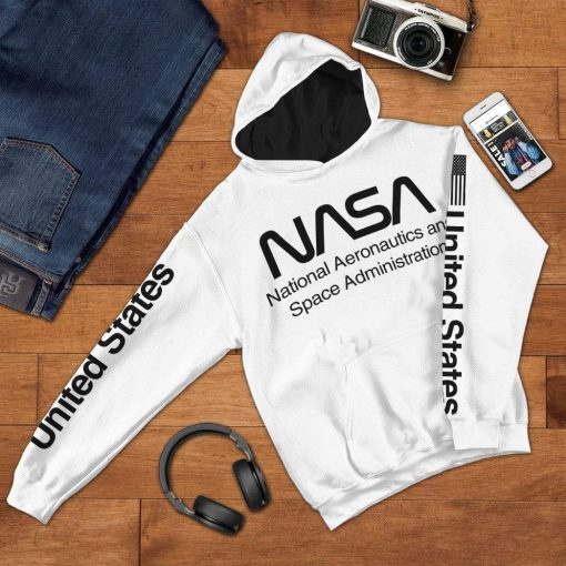 Gearhuman 3D Nasa Custom Hoodie Apparel GN17087 3D Custom Fleece Hoodies